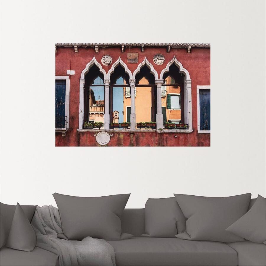 Artland Artprint Historisch gebouw oude binnenstad van Venetië als artprint op linnen poster muursticker in verschillende maten - Foto 2