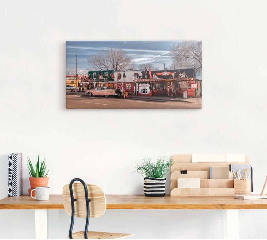 Artland Artprint Historische Route 66 in Seligman als artprint op linnen poster in verschillende formaten maten - Foto 3
