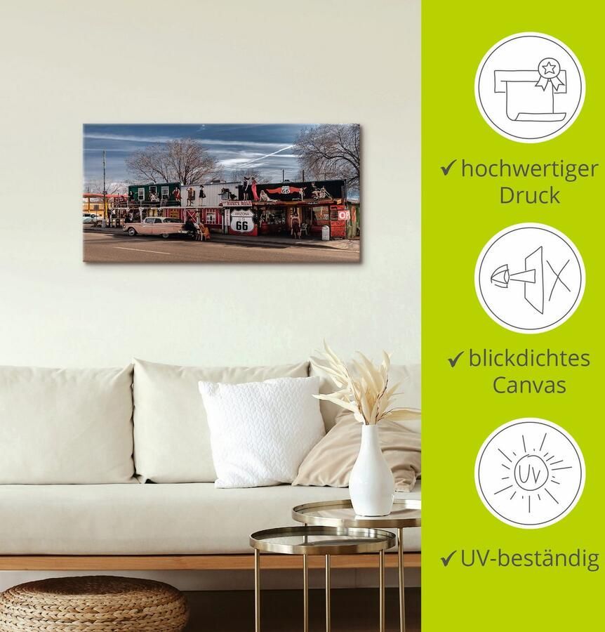 Artland Artprint Historische Route 66 in Seligman als artprint op linnen poster in verschillende formaten maten - Foto 2