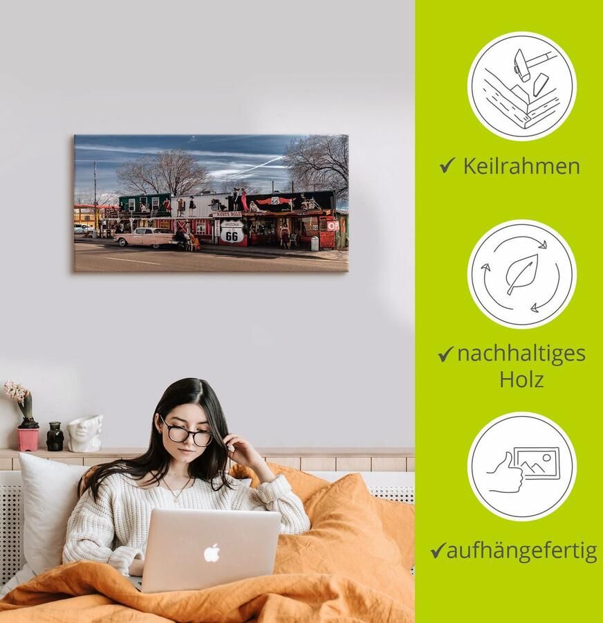 Artland Artprint Historische Route 66 in Seligman als artprint op linnen poster in verschillende formaten maten