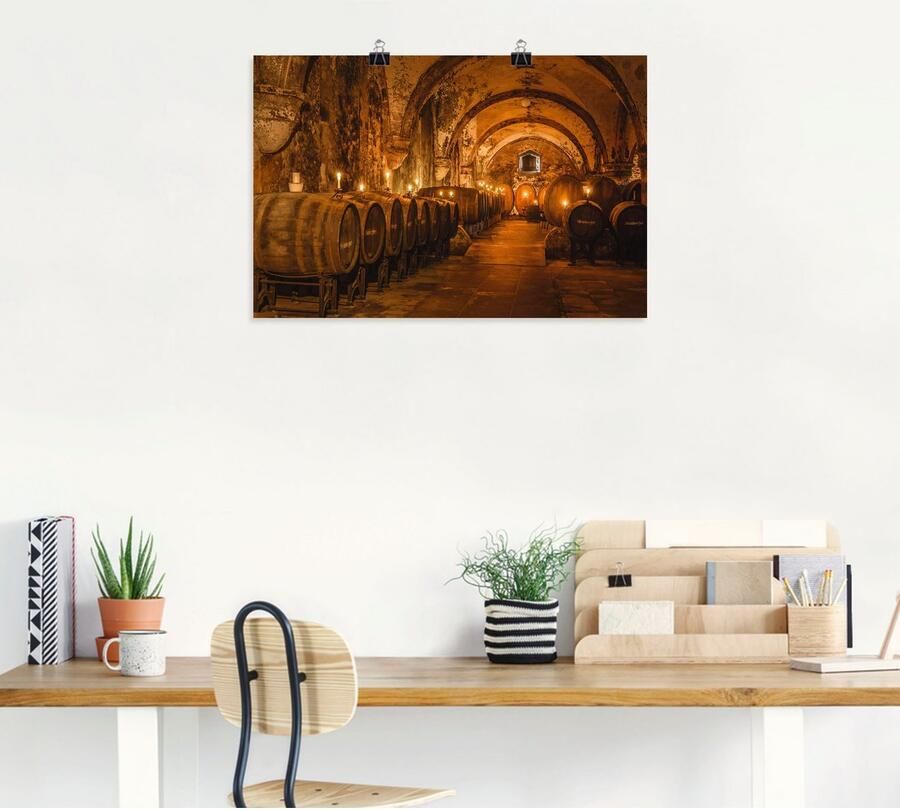 Artland Artprint Historische wijnkelder Eberbach als artprint van aluminium artprint voor buiten artprint op linnen poster in verschillende maten. maten - Foto 6