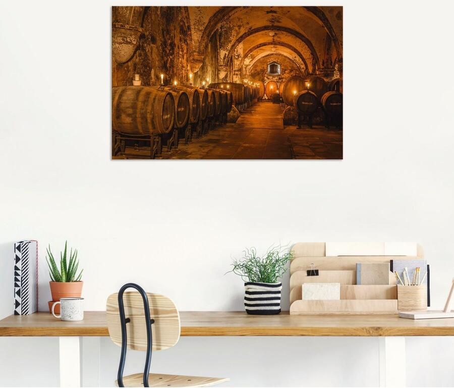 Artland Artprint Historische wijnkelder Eberbach als artprint van aluminium artprint voor buiten artprint op linnen poster in verschillende maten. maten - Foto 7
