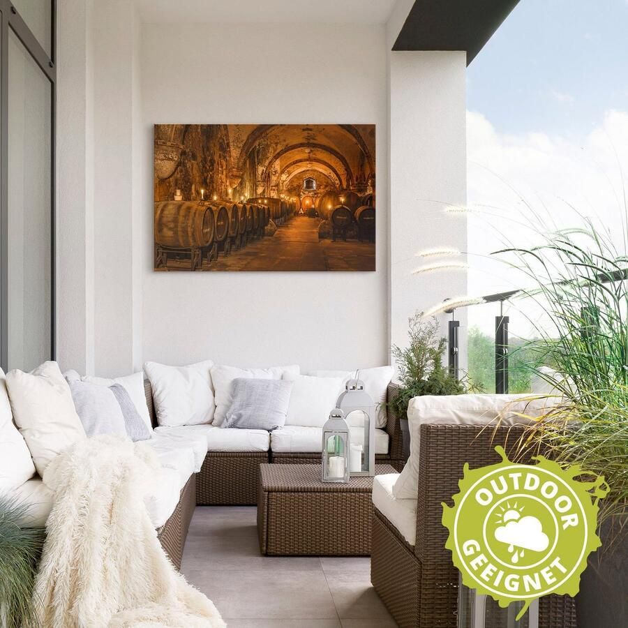 Artland Artprint Historische wijnkelder Eberbach als artprint van aluminium artprint voor buiten artprint op linnen poster in verschillende maten. maten - Foto 3
