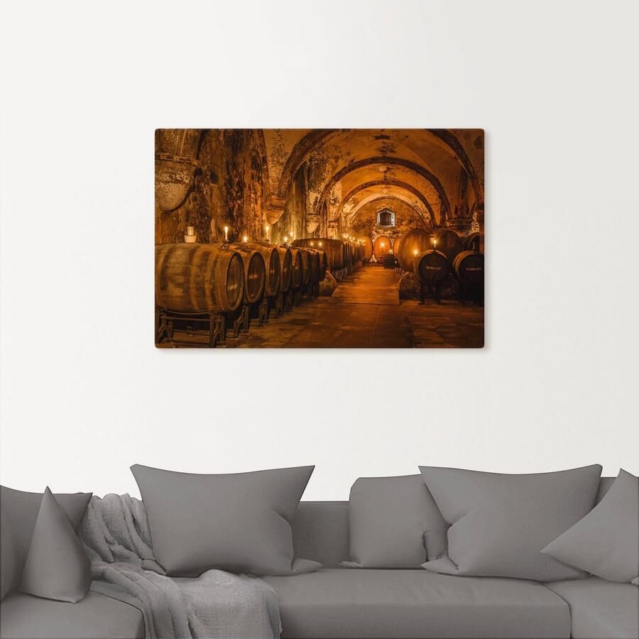 Artland Artprint Historische wijnkelder Eberbach als artprint van aluminium artprint voor buiten artprint op linnen poster in verschillende maten. maten - Foto 2
