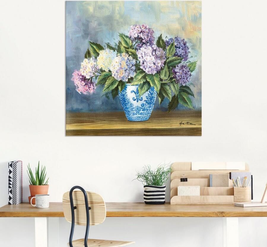 Artland Artprint Hortensia's als artprint van aluminium artprint voor buiten artprint op linnen in verschillende maten - Foto 6