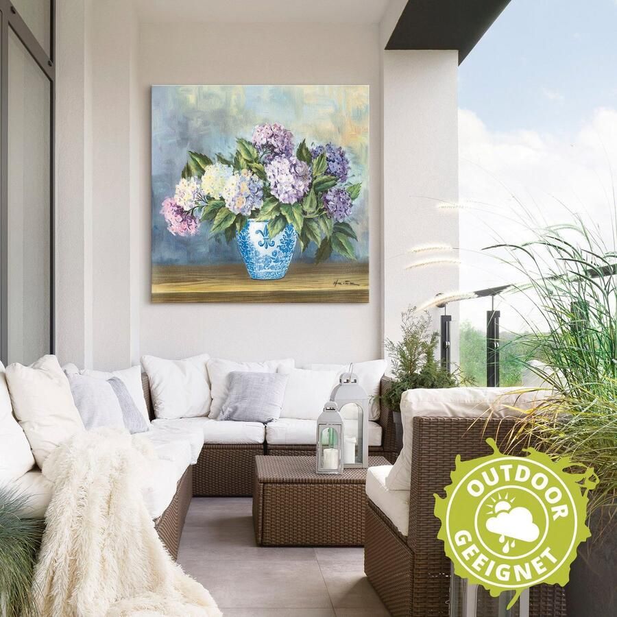 Artland Artprint Hortensia's als artprint van aluminium artprint voor buiten artprint op linnen in verschillende maten - Foto 2