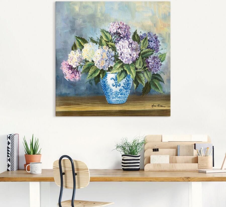 Artland Artprint Hortensia's als artprint van aluminium artprint voor buiten artprint op linnen in verschillende maten - Foto 6