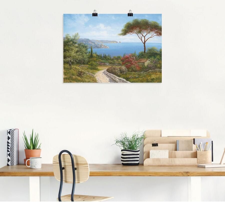 Artland Artprint Huis aan de zee als artprint op linnen poster muursticker in verschillende maten - Foto 6