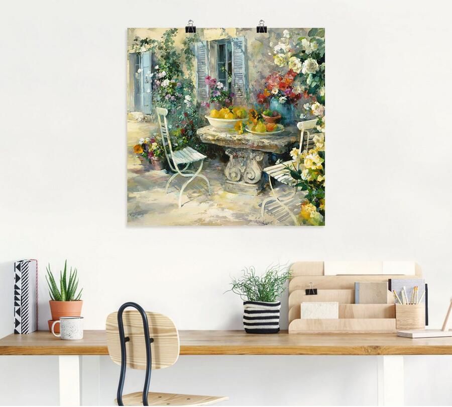 Artland Artprint Idyllische tuin als artprint op linnen poster muursticker in verschillende maten - Foto 5