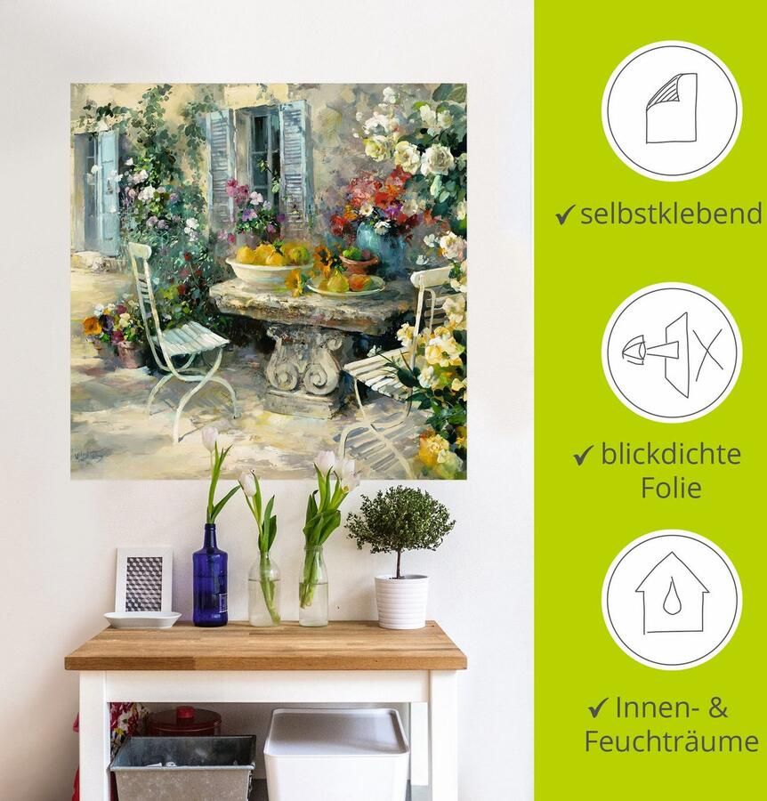 Artland Artprint Idyllische tuin als artprint op linnen poster muursticker in verschillende maten - Foto 4