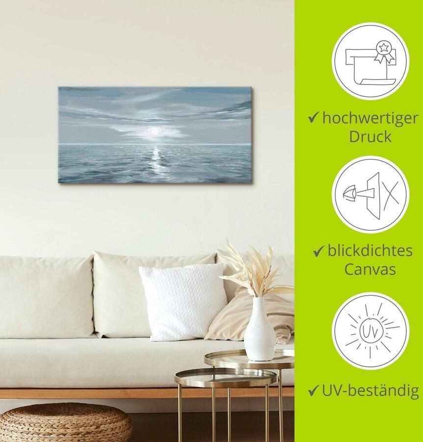 Artland Artprint Ijsblauwe zee als artprint van aluminium artprint voor buiten artprint op linnen poster muursticker - Foto 3