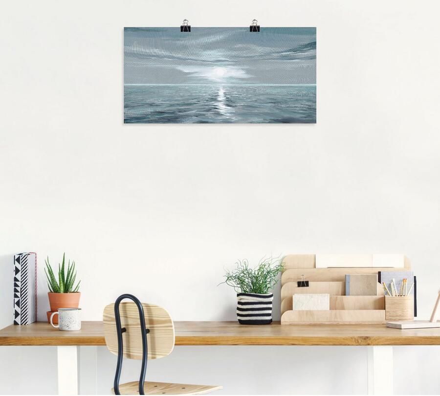 Artland Artprint Ijsblauwe zee als artprint van aluminium artprint voor buiten artprint op linnen poster muursticker - Foto 6