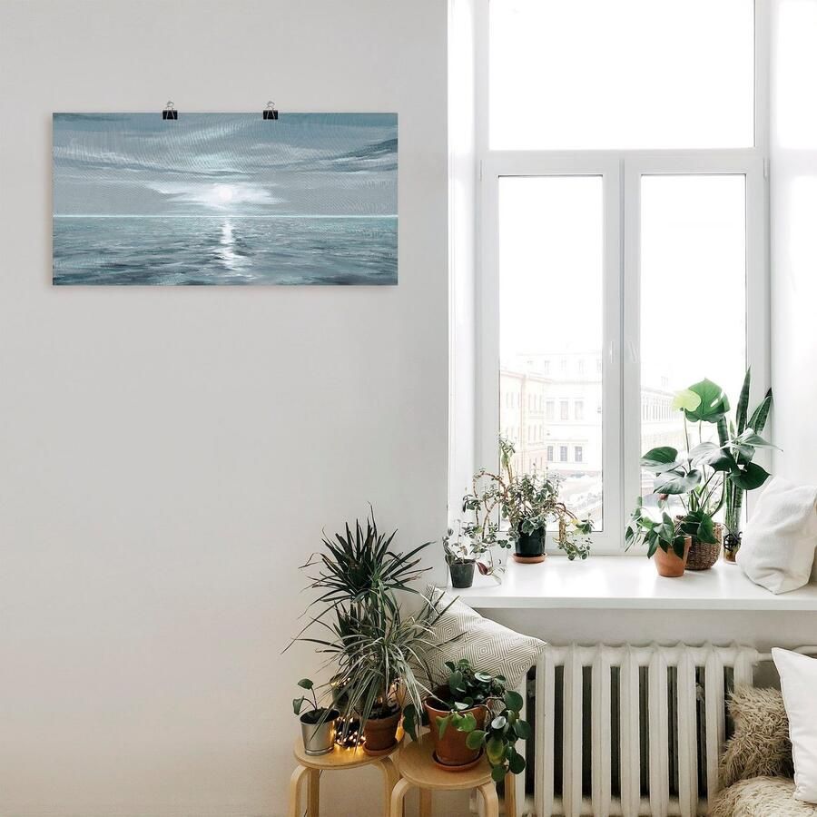 Artland Artprint Ijsblauwe zee als artprint van aluminium artprint voor buiten artprint op linnen poster muursticker - Foto 3