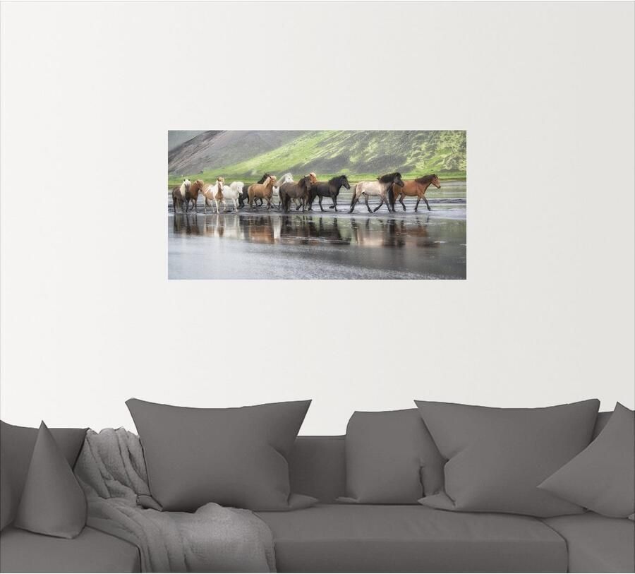 Artland Artprint IJslandse paarden XIV als artprint op linnen muursticker in verschillende maten - Foto 4