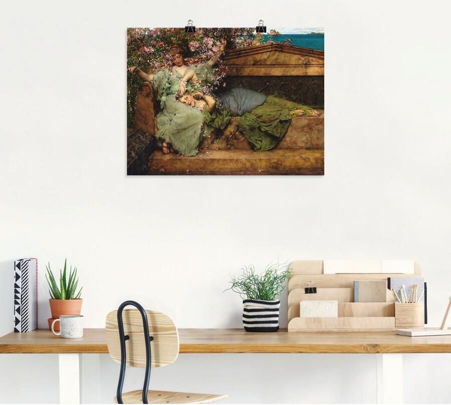 Artland Artprint In de rozentuin. als artprint op linnen muursticker of poster in verschillende maten - Foto 4