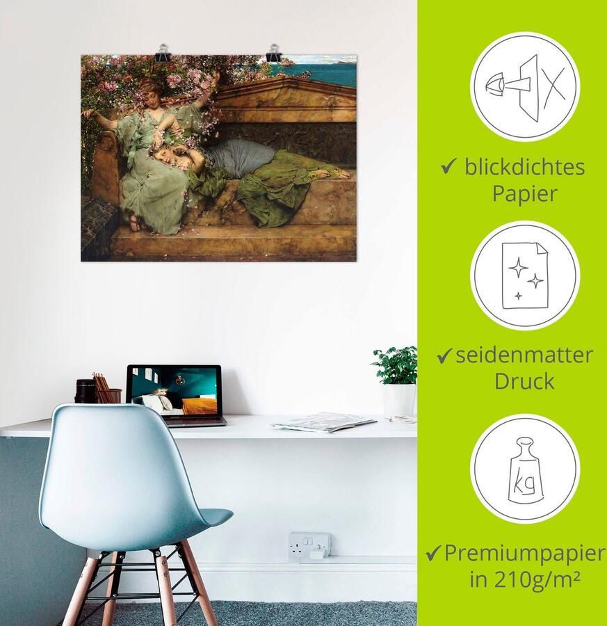 Artland Artprint In de rozentuin. als artprint op linnen muursticker of poster in verschillende maten - Foto 2