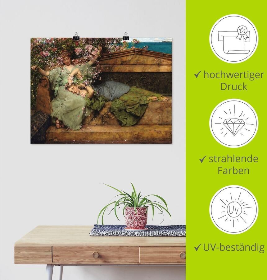 Artland Artprint In de rozentuin. als artprint op linnen muursticker of poster in verschillende maten - Foto 3