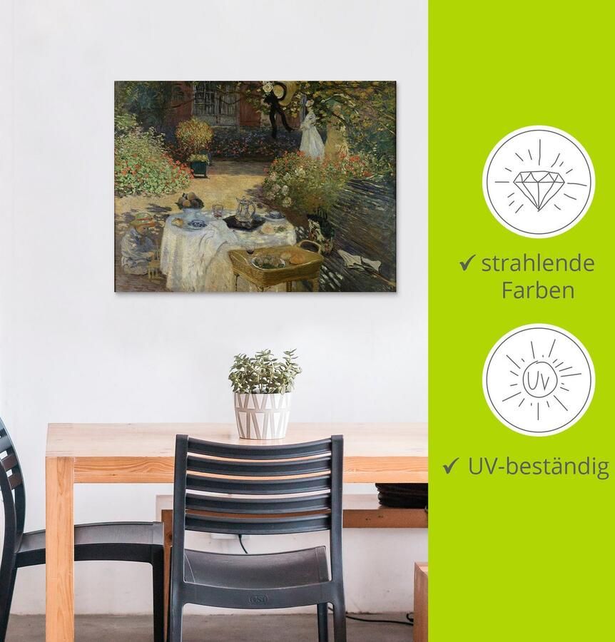 Artland Artprint In de tuin van Claude Monet in Argenteuil als artprint van aluminium artprint voor buiten artprint op linnen poster in verschillende maten. maten - Foto 2