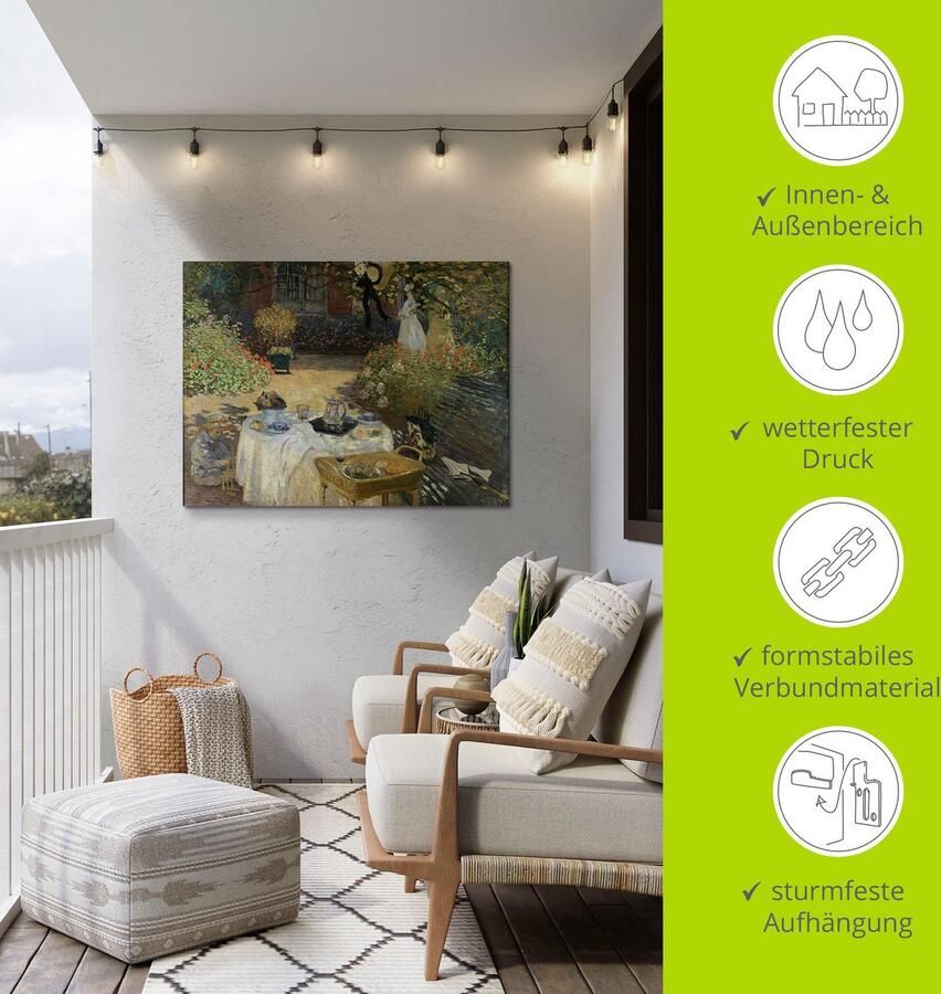 Artland Artprint In de tuin van Claude Monet in Argenteuil als artprint van aluminium artprint voor buiten artprint op linnen poster in verschillende maten. maten - Foto 3