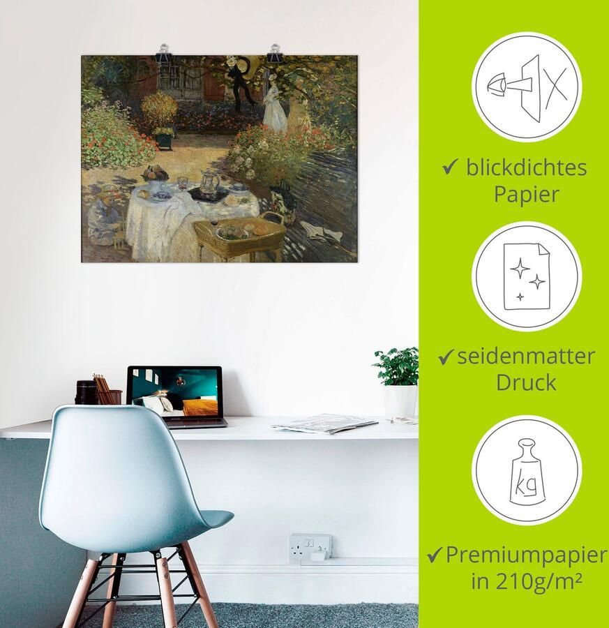 Artland Artprint In de tuin van Claude Monet in Argenteuil als artprint van aluminium artprint voor buiten artprint op linnen poster in verschillende maten. maten - Foto 2