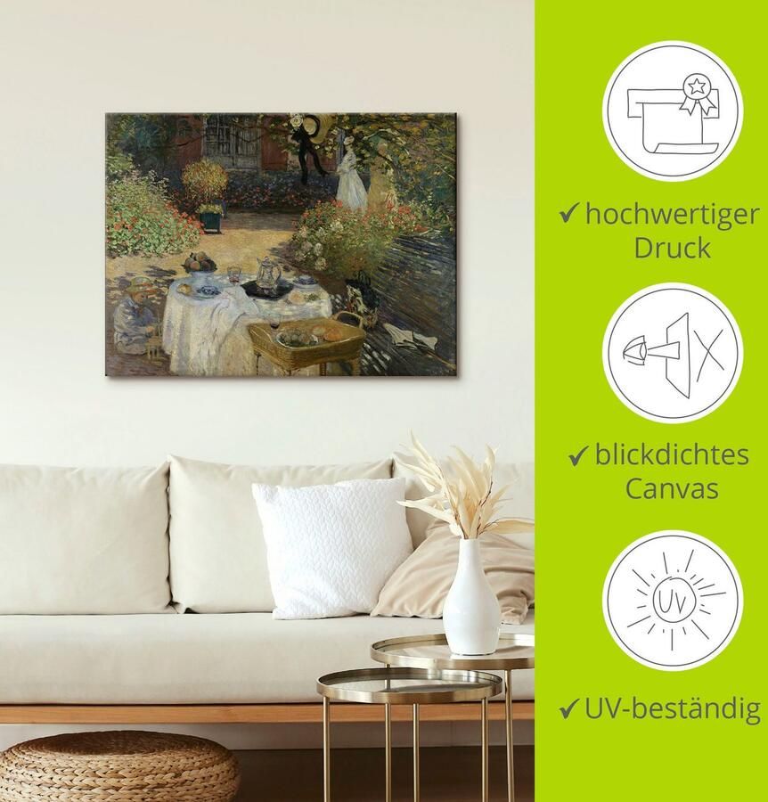 Artland Artprint In de tuin van Claude Monet in Argenteuil als artprint van aluminium artprint voor buiten artprint op linnen poster in verschillende maten. maten - Foto 2