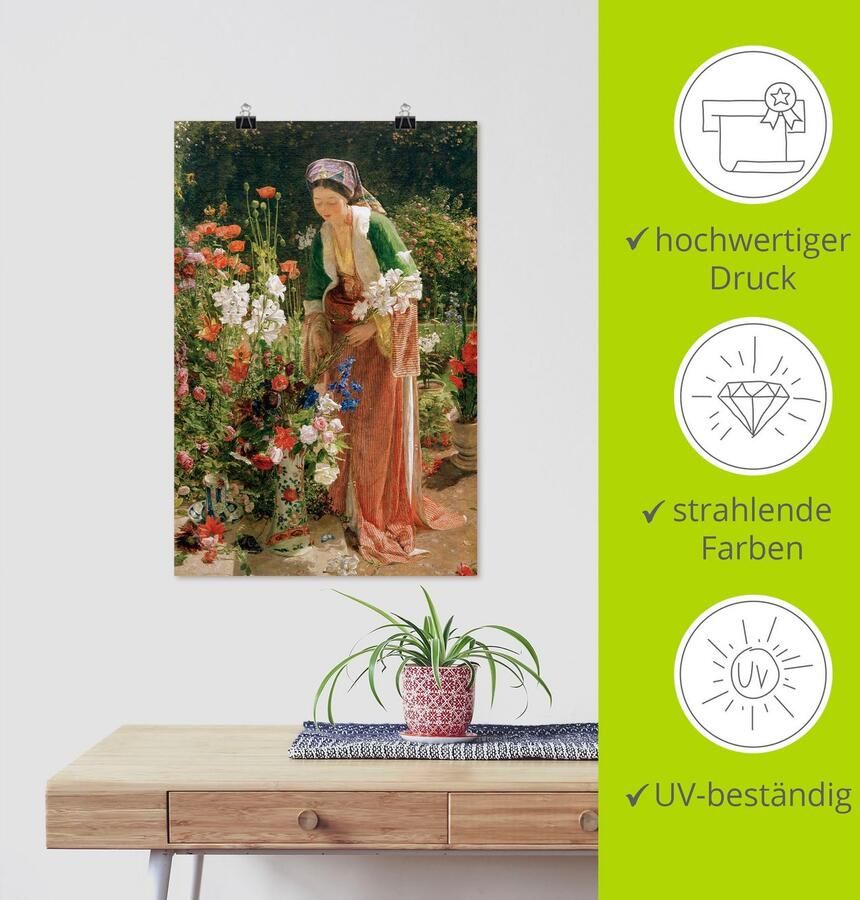 Artland Artprint In de tuin van het Beis als artprint van aluminium artprint op linnen muursticker of poster in verschillende maten - Foto 3