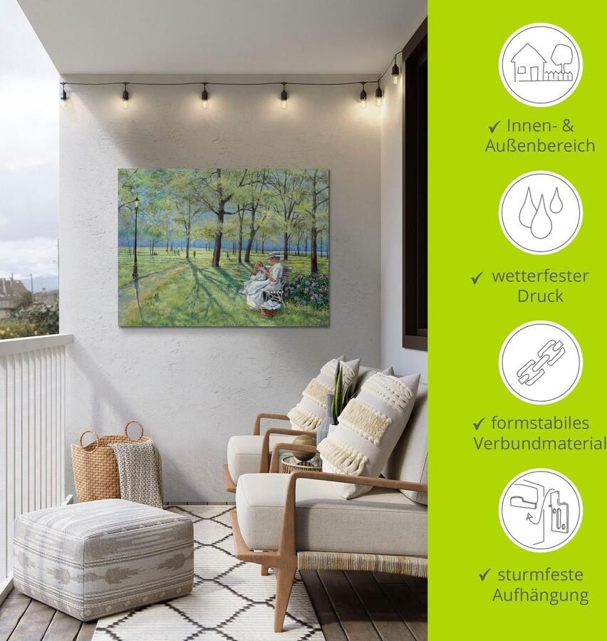 Artland Artprint In het park als artprint van aluminium artprint voor buiten artprint op linnen in verschillende maten - Foto 5