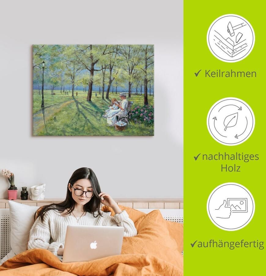 Artland Artprint In het park als artprint van aluminium artprint voor buiten artprint op linnen in verschillende maten - Foto 2