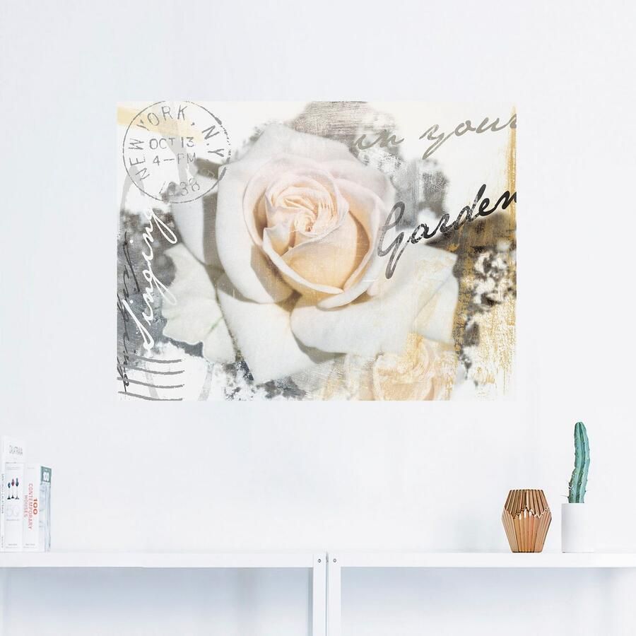 Artland Artprint In letters roos als artprint op linnen poster muursticker in verschillende maten - Foto 2