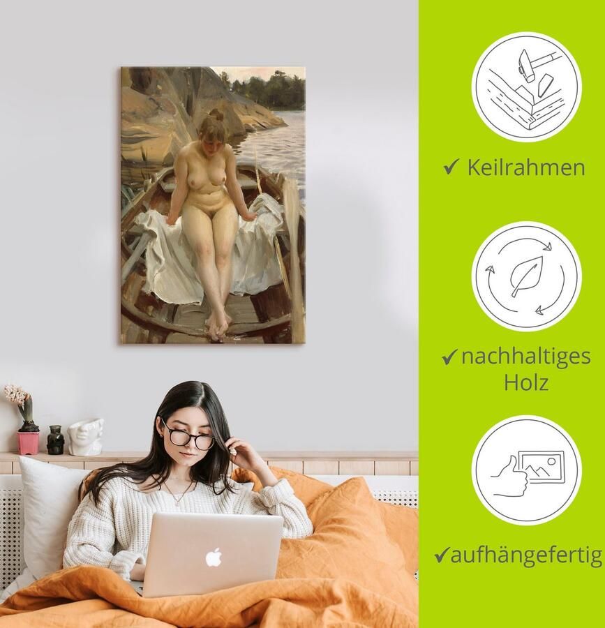 Artland Artprint In Werners roeiboot als artprint op linnen poster in verschillende formaten maten - Foto 3