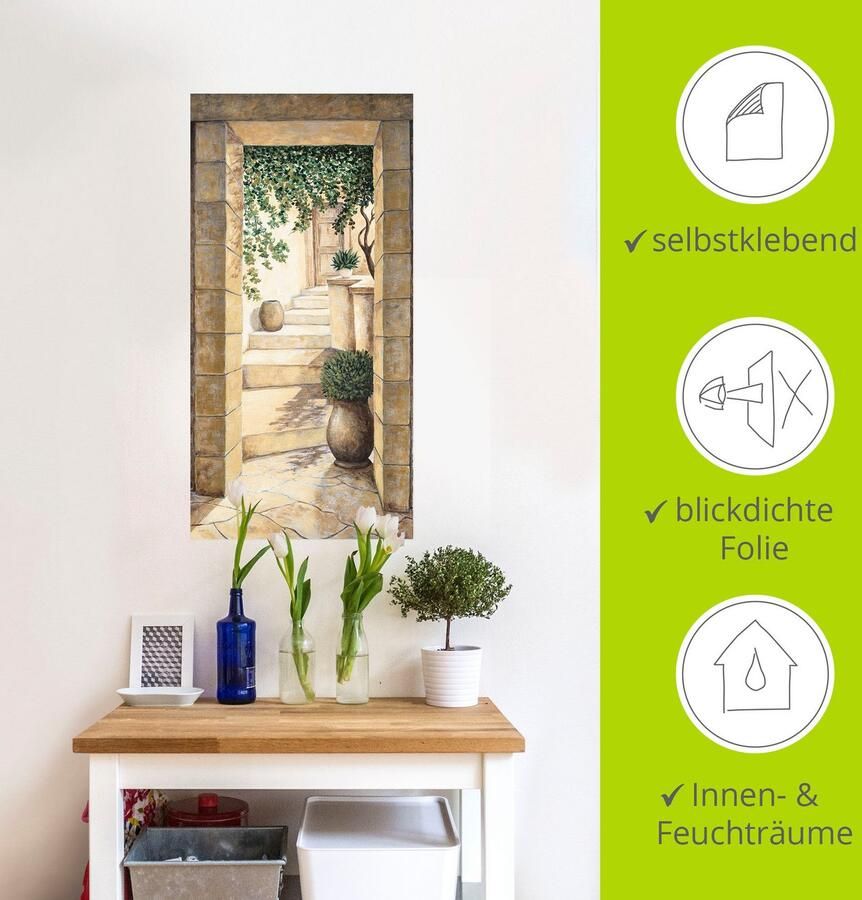 Artland Artprint Ingang Fresco als artprint van aluminium artprint voor buiten artprint op linnen poster muursticker - Foto 3