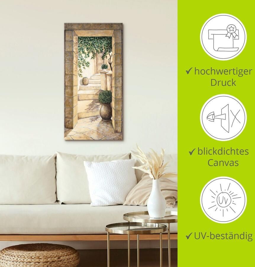 Artland Artprint Ingang Fresco als artprint van aluminium artprint voor buiten artprint op linnen poster muursticker - Foto 2