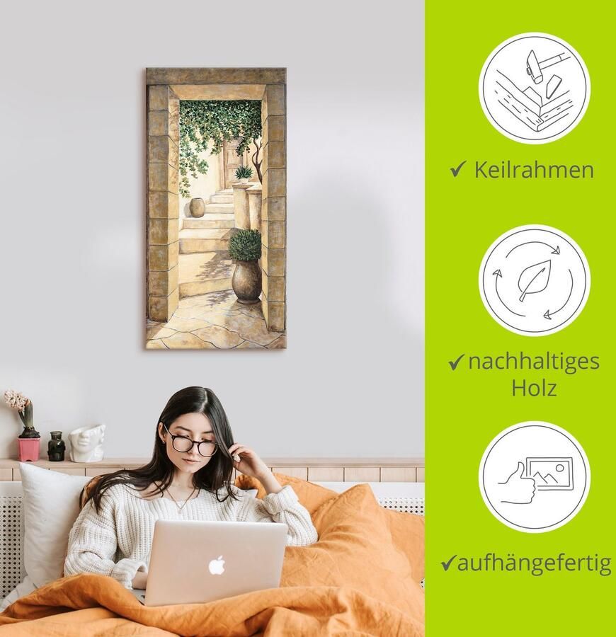 Artland Artprint Ingang Fresco als artprint van aluminium artprint voor buiten artprint op linnen poster muursticker