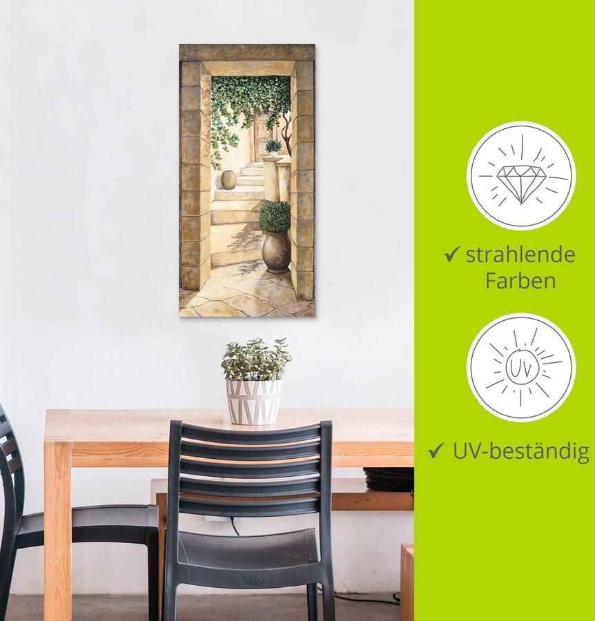 Artland Artprint Ingang Fresco als artprint van aluminium artprint voor buiten artprint op linnen poster muursticker - Foto 3