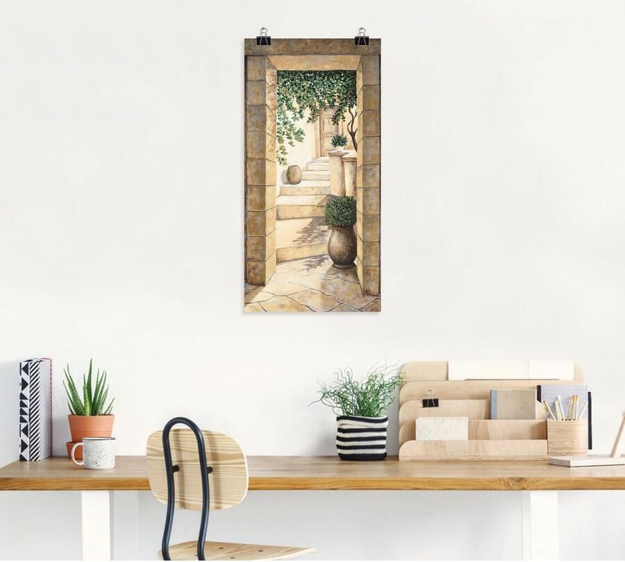 Artland Artprint Ingang Fresco als artprint van aluminium artprint voor buiten artprint op linnen poster muursticker - Foto 4