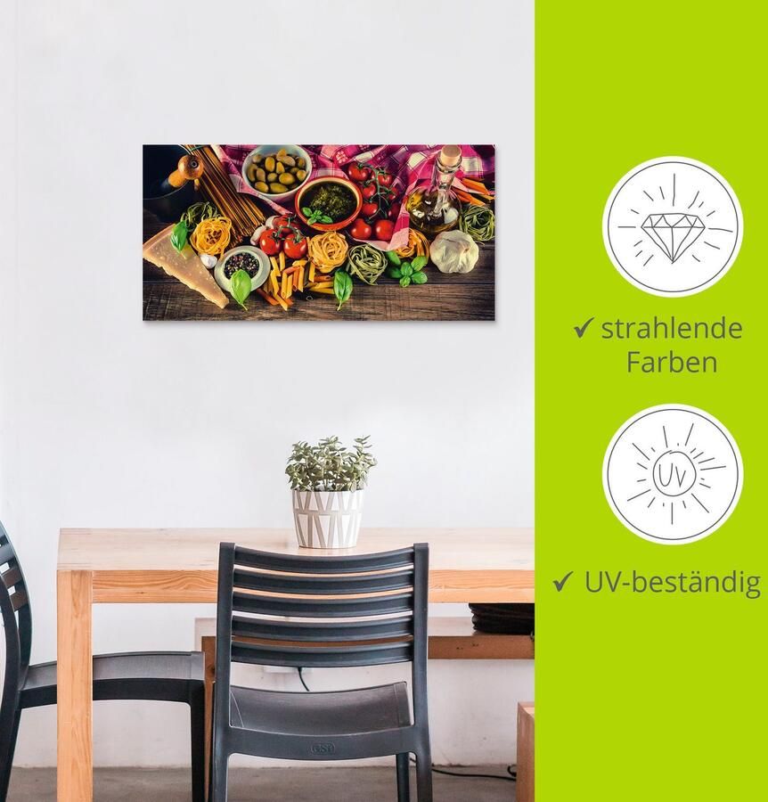 Artland Artprint Italiaans mediterraan eten als artprint van aluminium artprint voor buiten artprint op linnen poster muursticker - Foto 3