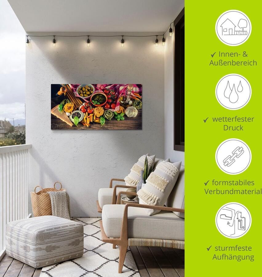 Artland Artprint Italiaans mediterraan eten als artprint van aluminium artprint voor buiten artprint op linnen poster muursticker - Foto 4