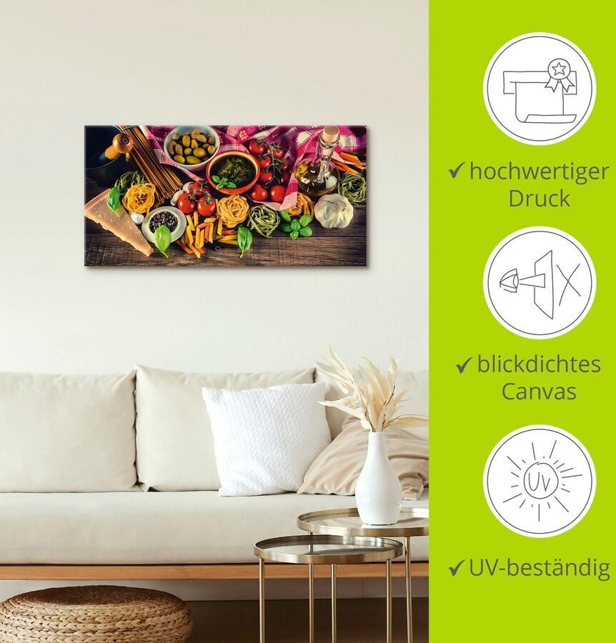 Artland Artprint Italiaans mediterraan eten als artprint van aluminium artprint voor buiten artprint op linnen poster muursticker - Foto 2