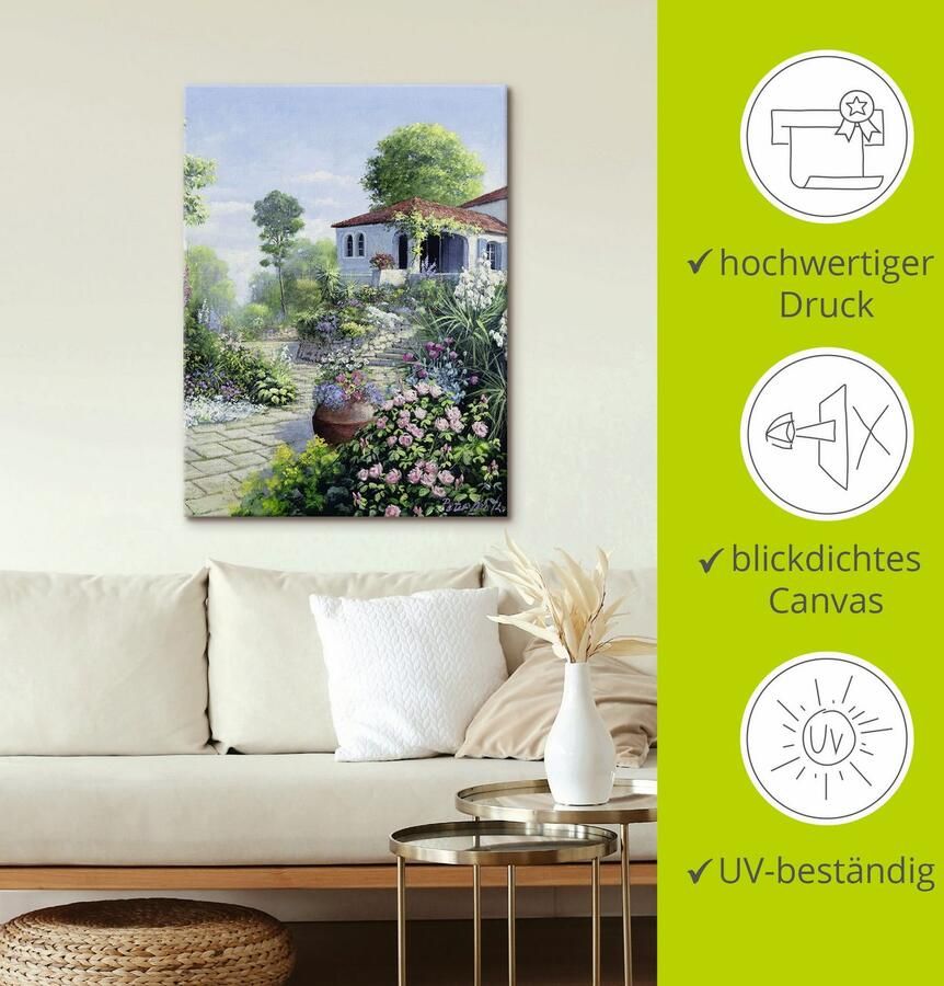 Artland Artprint Italiaanse tuin I als artprint op linnen muursticker in verschillende maten - Foto 3