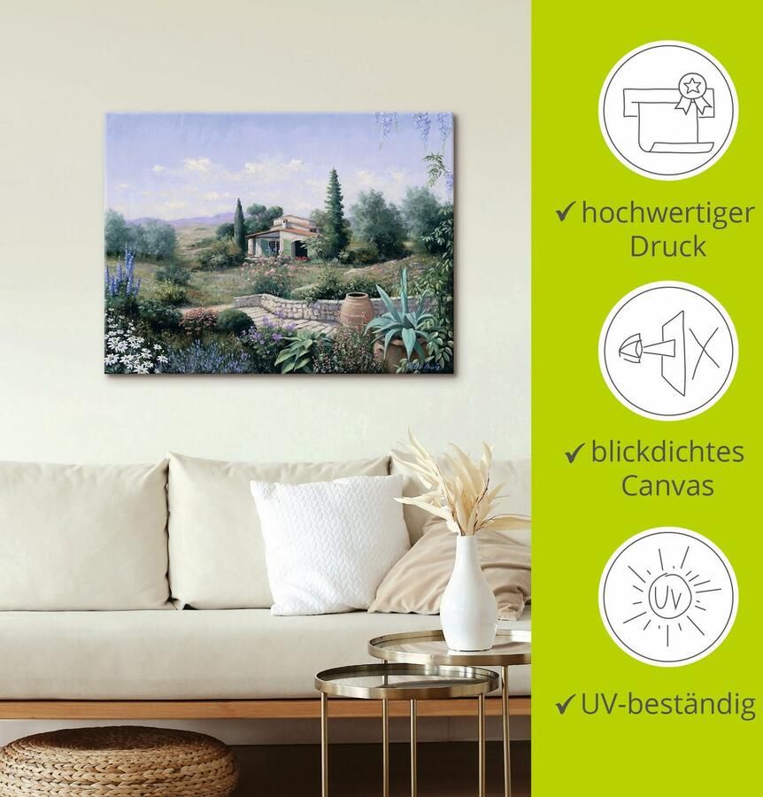 Artland Artprint Italiaanse zomer als artprint op linnen poster in verschillende formaten maten - Foto 3