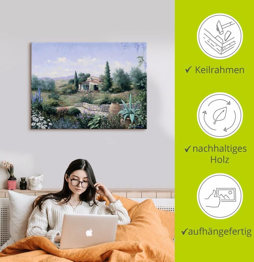 Artland Artprint Italiaanse zomer als artprint op linnen poster in verschillende formaten maten - Foto 2