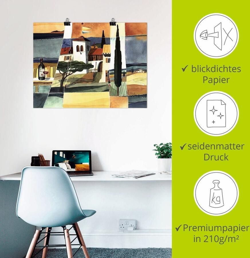 Artland Artprint Italië als artprint op linnen poster muursticker in verschillende maten - Foto 2