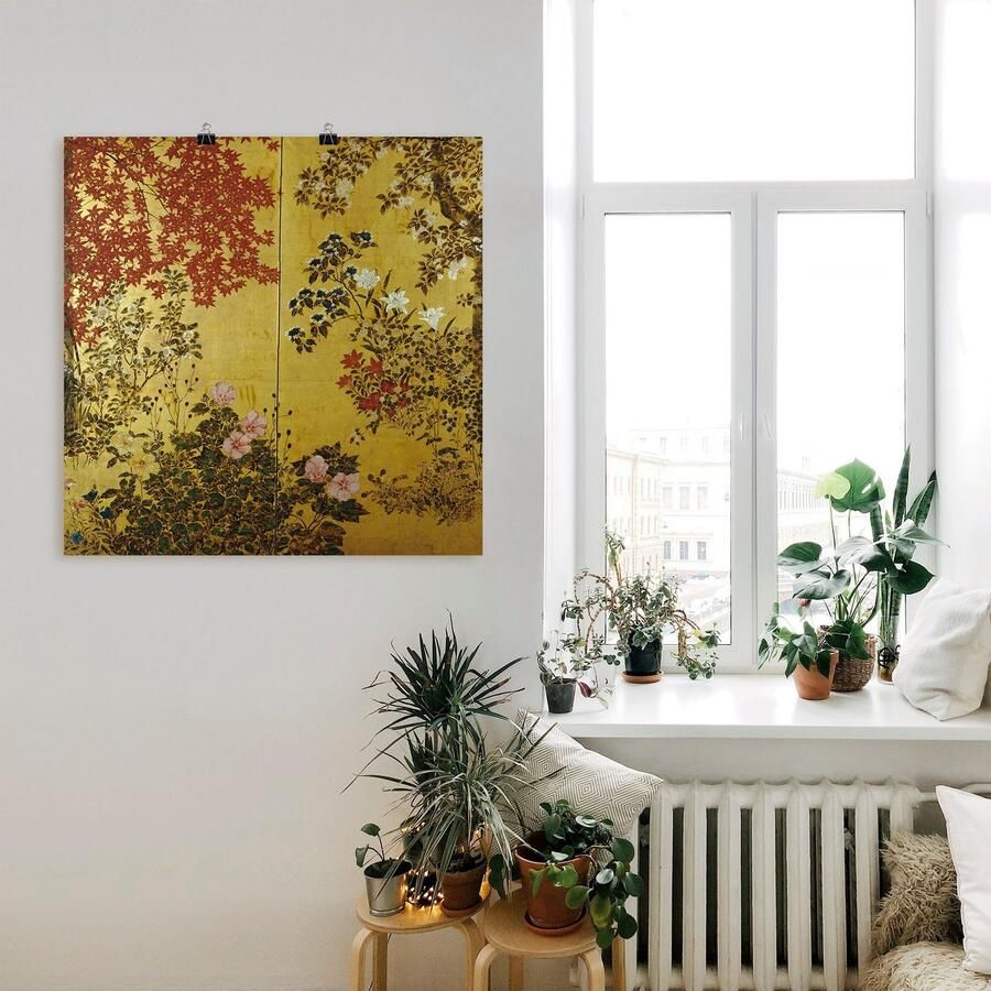 Artland Artprint Japans scherm 18e eeuw als artprint op linnen poster muursticker in verschillende maten