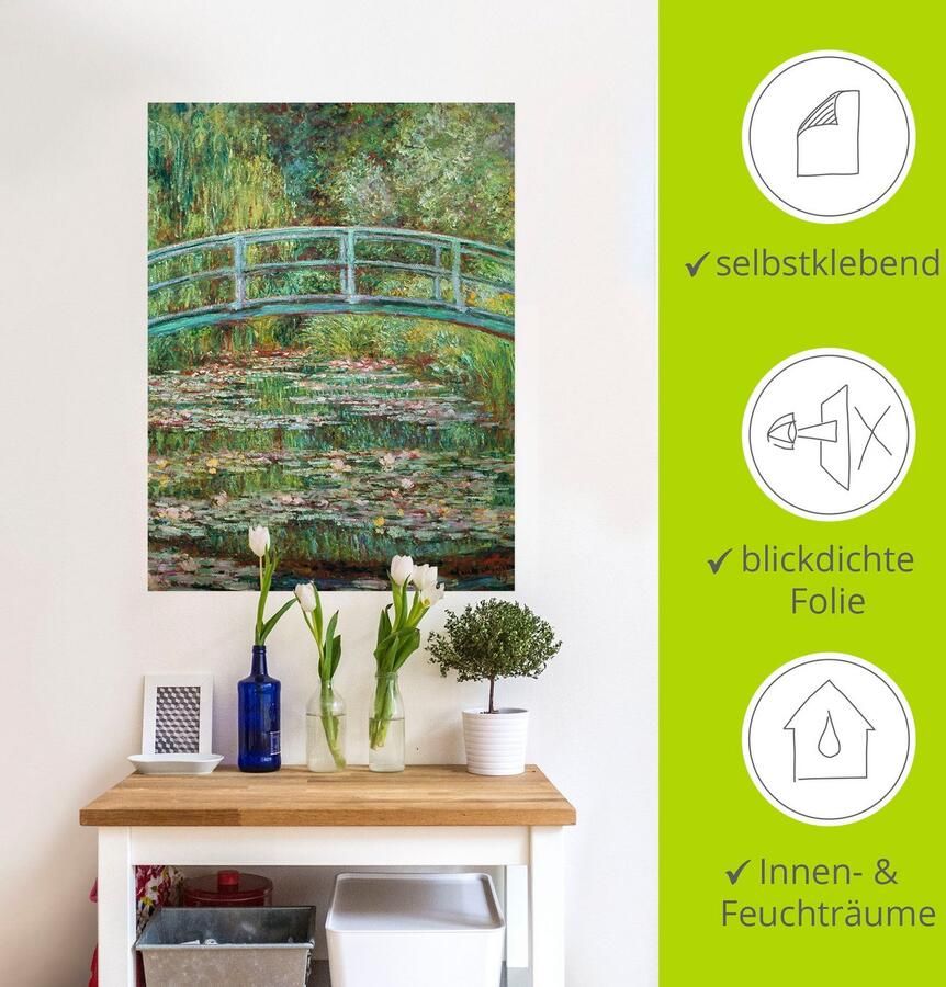 Artland Artprint Japanse brug. 1899. als artprint op linnen muursticker in verschillende maten - Foto 3