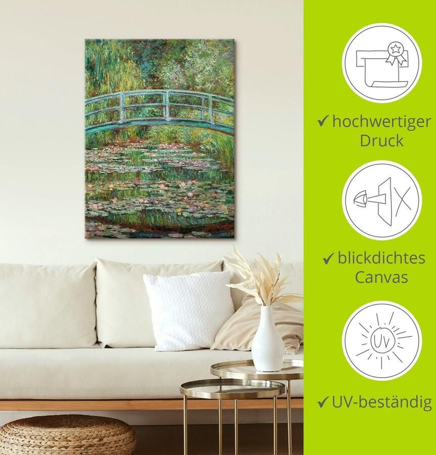 Artland Artprint Japanse brug. 1899. als artprint op linnen muursticker in verschillende maten - Foto 2