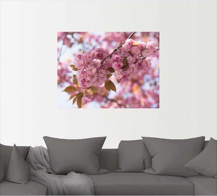 Artland Artprint Japanse kersenbloesem in Love I als artprint op linnen poster muursticker in verschillende maten - Foto 5