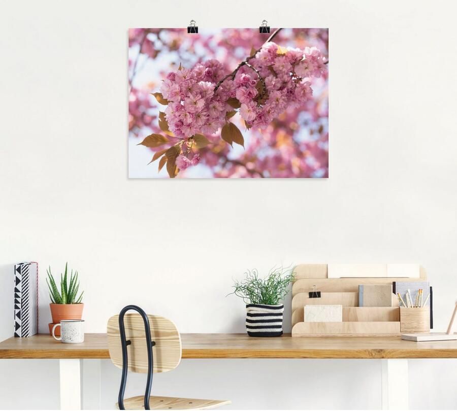 Artland Artprint Japanse kersenbloesem in Love I als artprint op linnen poster muursticker in verschillende maten - Foto 5
