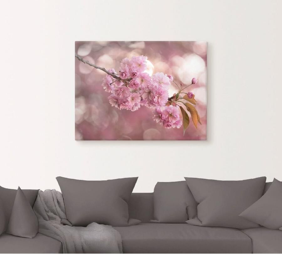 Artland Artprint op linnen Japanse kersenbloesem in Love III