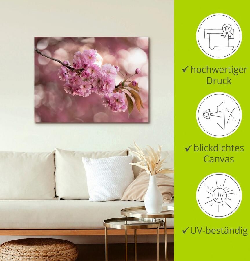 Artland Artprint Japanse kersenbloesem in Love III als artprint op linnen in verschillende maten - Foto 2