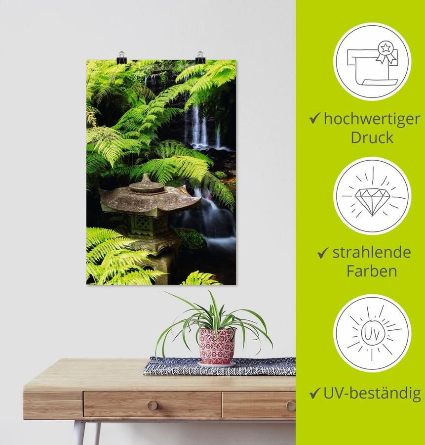 Artland Artprint Japanse lantaarn als artprint op linnen poster muursticker in verschillende maten - Foto 2